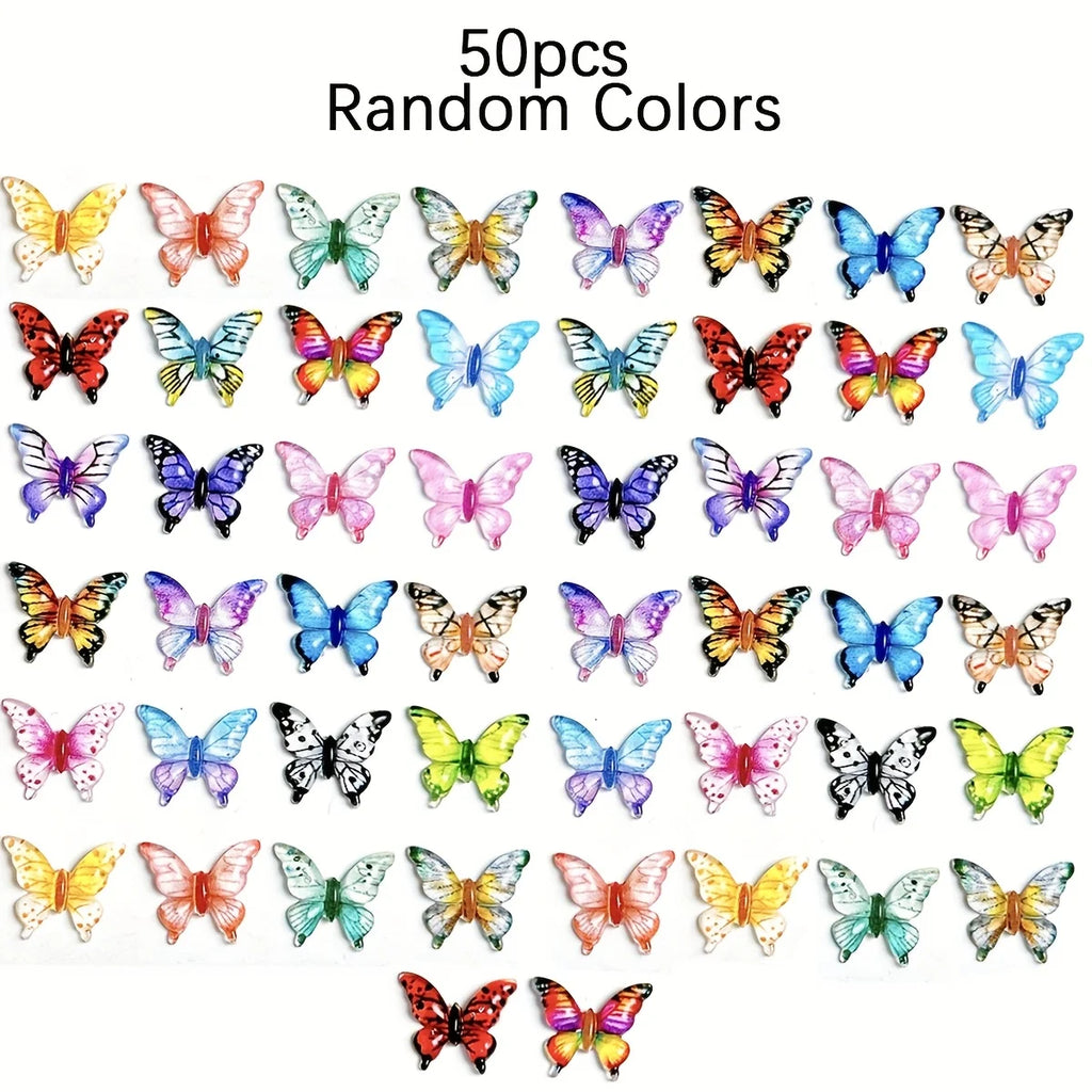 1:12 Dollhouse Mini Butterfly Models – 10/30/50 Pc DIY Set