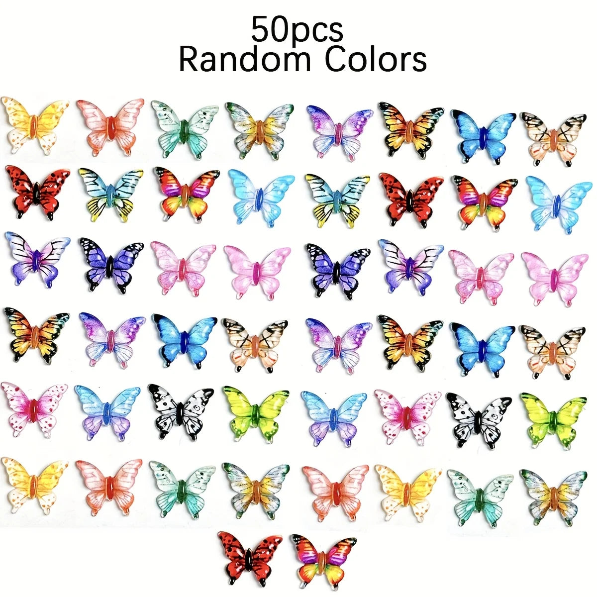 1:12 Dollhouse Mini Butterfly Models – 10/30/50 Pc DIY Set