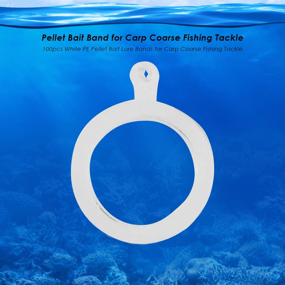 White PE Bait Lure Bands Carp Coarse Fishing Tackle