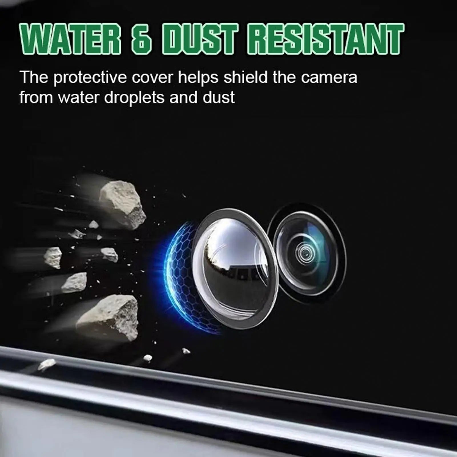 Backup Camera Rain Shield 2-Piece Protective Weatherproof Automobile