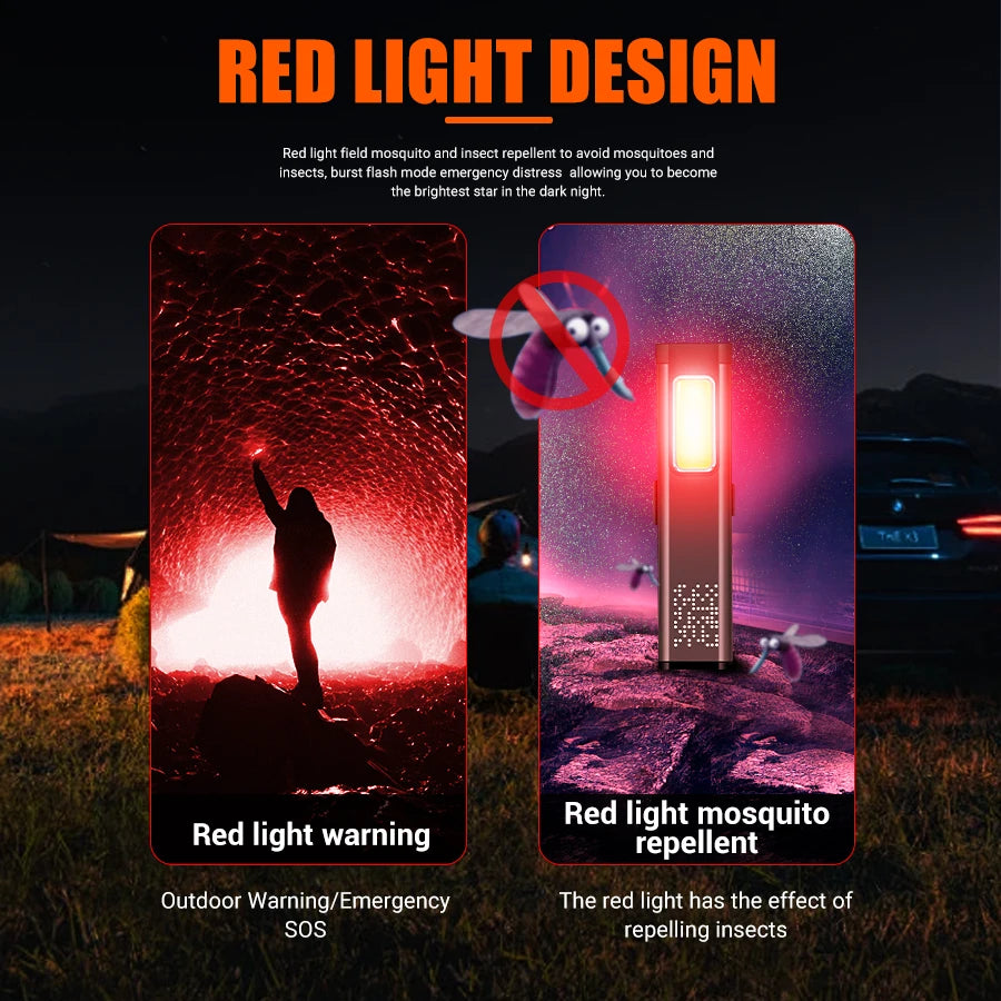 ZHIYU 800LM Rechargeable Pocket Flashlight – 6 Modes, COB+XPE