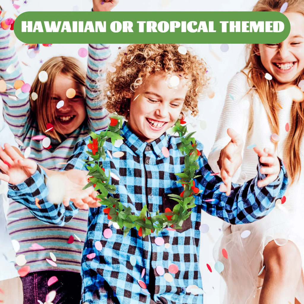 6Pcs Hawaiian Party Leis Colorful Artificial Flower Garlands Lightweight Durable for Luau Beach Wedding Festival Party Decor Zpaxo other