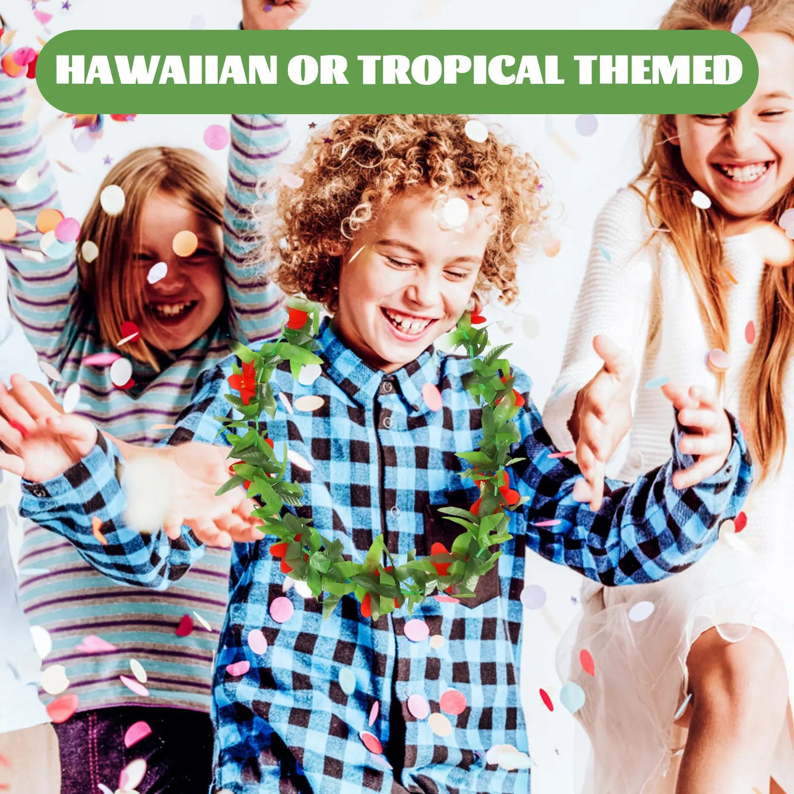 6Pcs Hawaiian Party Leis Colorful Artificial Flower Garlands Lightweight Durable for Luau Beach Wedding Festival Party Decor Zpaxo other
