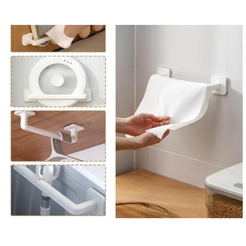 Towel Rack Bathroom Wall Shower Caddy Without Drilling Organizers Storage for Bathroom Wall Mounted Heavy Hand Towel Holder Zpaxo
