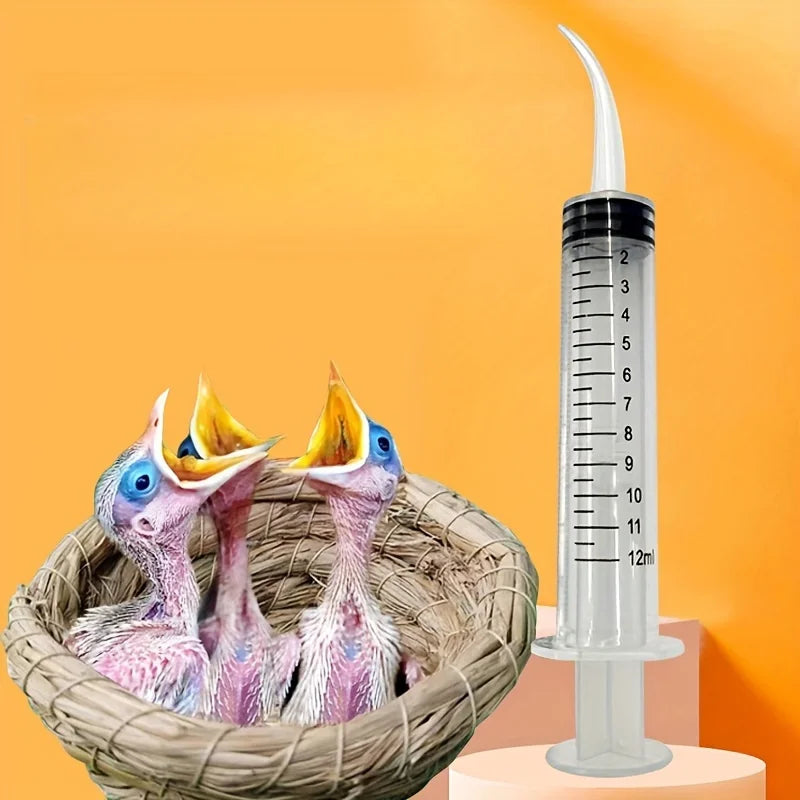 Curved Tip Syringe Pet Feeding Medication Animal Oral Dosing Safety