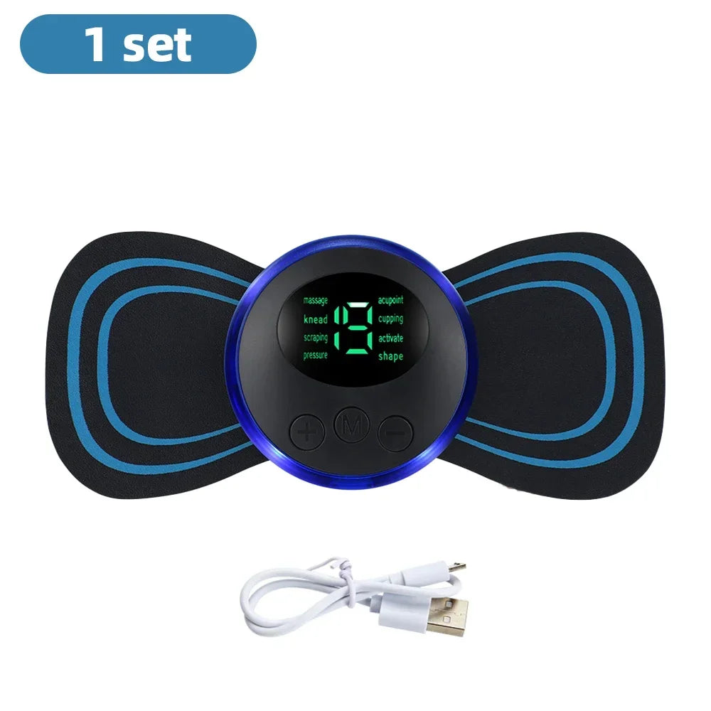 LCD Display EMS Neck Massage Electric Massager Cervical Neck Back Patch 8 Mode Pulse Muscle Stimulator Zpaxo 01 suit