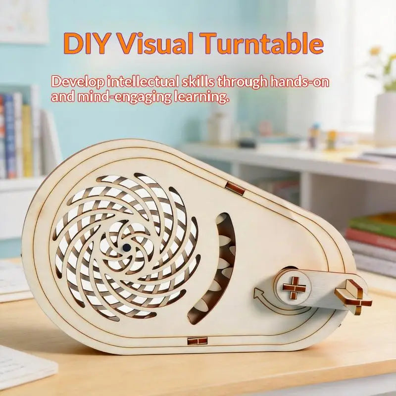 DIY Wooden Optical Illusion Spinner Kit – STEM Toy for Kids