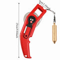 Engraved Oil Gauge Dual Scale Fast Retractable Oil Tank Gauging Tape Comfortable Brass Plumb Bob Fuel Measuring Device Ship Zpaxo Red