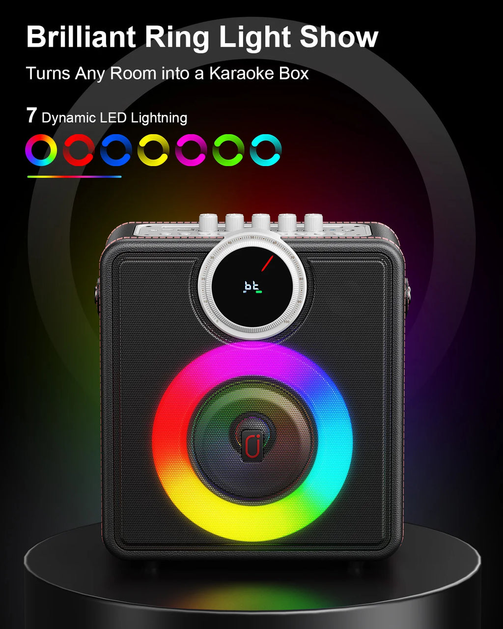 T50-T Karaoke Machine Portable Bluetooth Speaker 2 Wireless