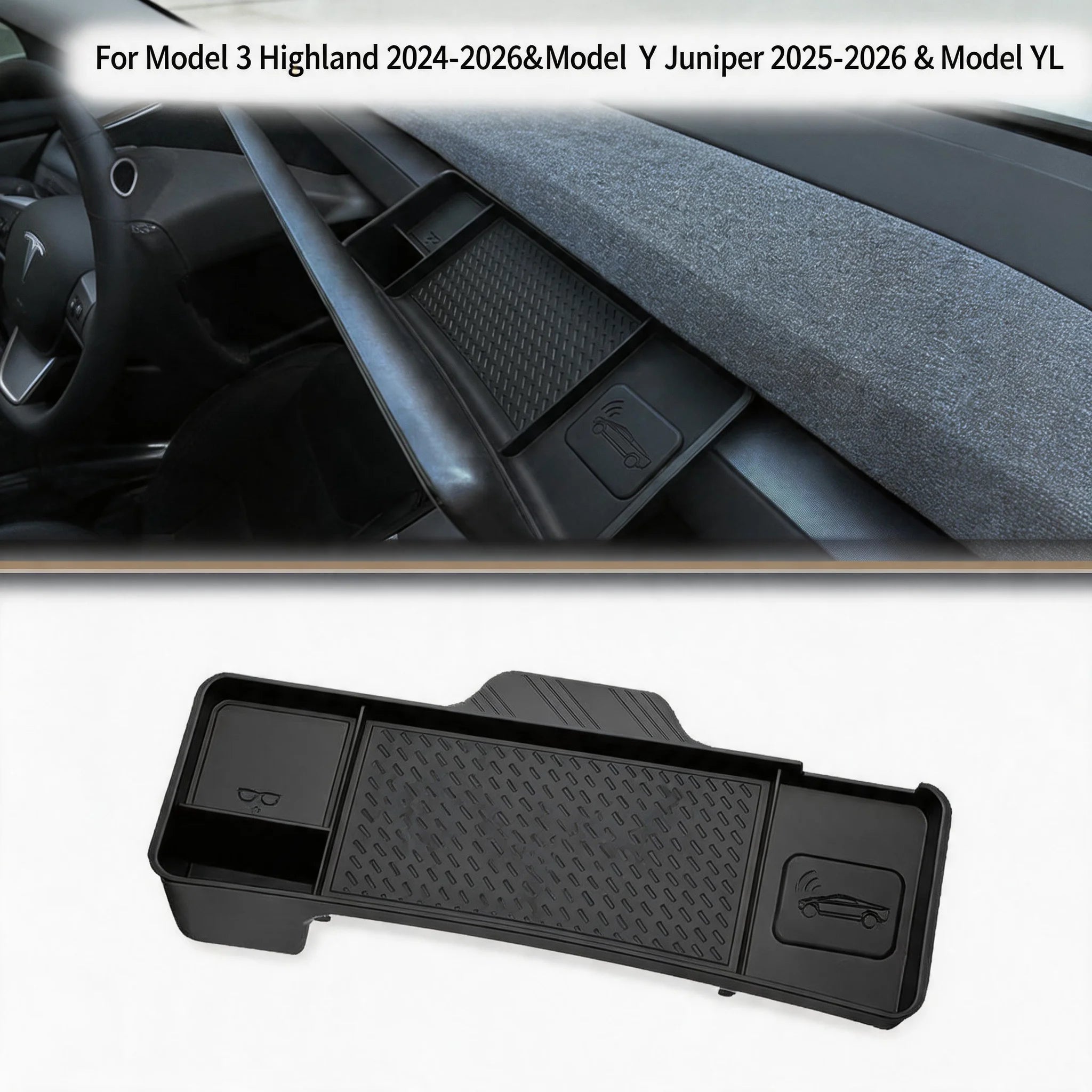 Tesla Model 3 & Model Y Dashboard Storage Box | Sunglasses Holder