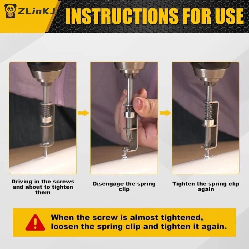 ▶1Pcs Spring-Loaded Screw Holder Bit Wear Resist Anti-Drop Screwdriver Bit Universal Screw RetainingFor Electricians Mechanics Zpaxo