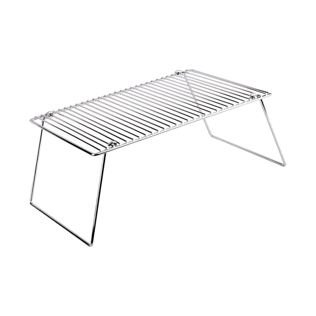 Folding Campfire Grill Baking Rack Drying Roasting Rack Multipurpose Camping Grill for Hunting Outdoor Picnics Fishing Trip Zpaxo Default Title