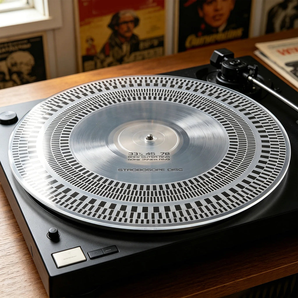Turntable Strobe Disc X Calibration Double Sided 33 45 78 RPM Record