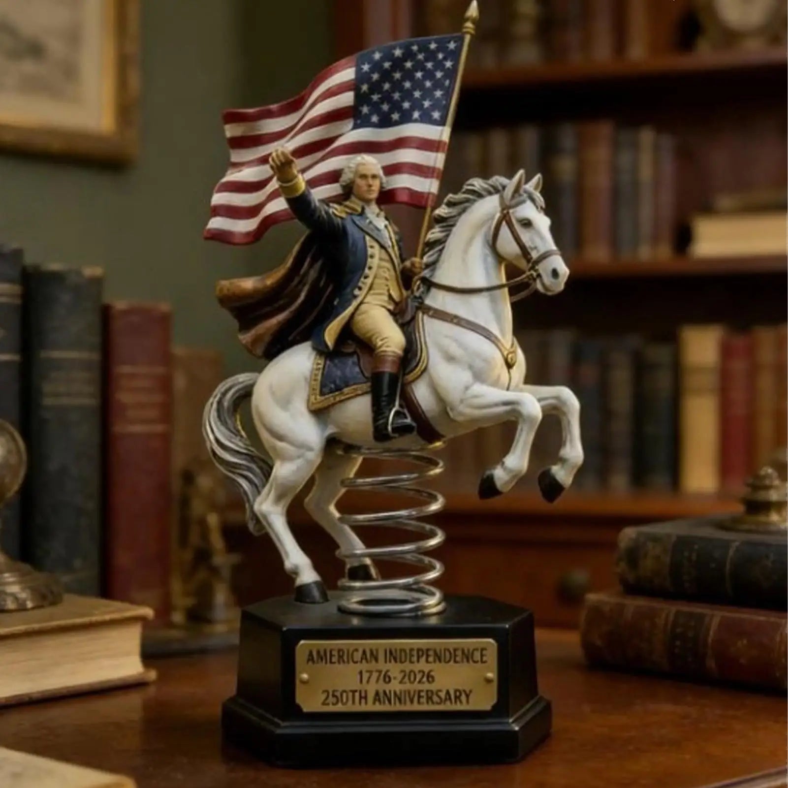 Horse Statue 250 Years Commemorative Desktop Figurine Resin Men