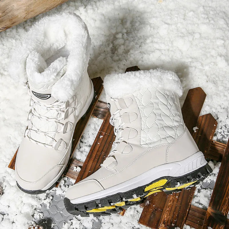 CINESSD Women Classic Snow Boots Winter Warm Shoes Handmade Platform Zpaxo