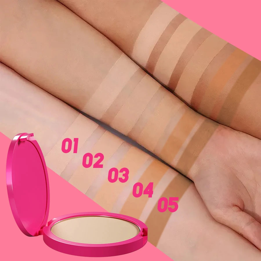 4 Oil Control Matte Face Powder Long Lasting Flawless Setting Makeup
