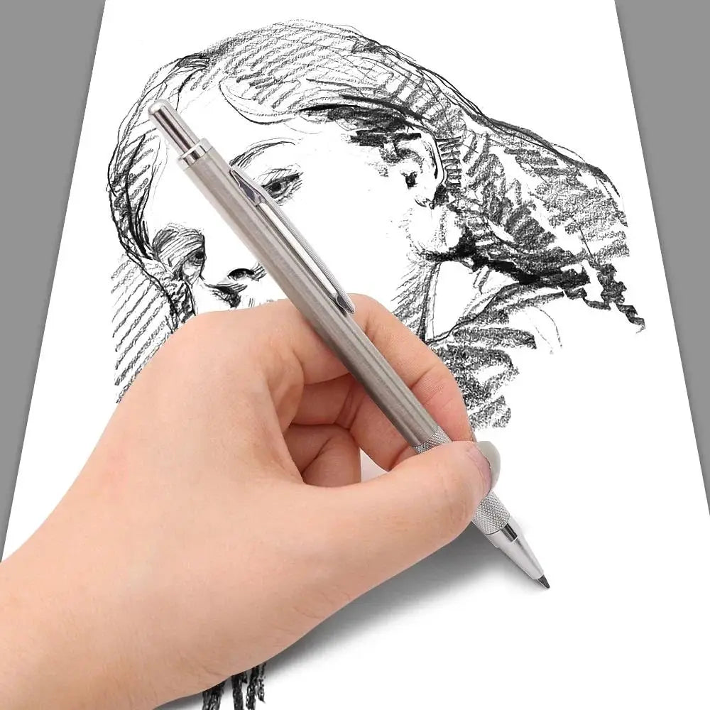 0 3 5 7 9 1 Metal Mechanical Pencil 2B HB Lead Art Sketch Drawing