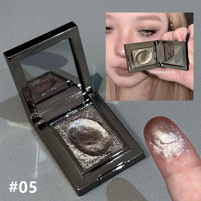 Chameleon Dark Green Eyeshadow Palette Fine Easy-To-Apply Sparkling Pearlescent Mashed Potato Eye Shadow Brightening Makeup Zpaxo 05