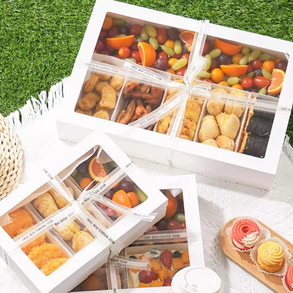 10Pcs Pull-Out Gift Boxes Drawer Kraft Paper Boxes with Clear Window Gift Jewelry Packaging Business Wedding Birthday Party Zpaxo