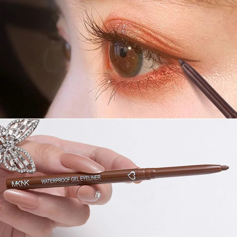 Waterproof Eyeliner Gel Pencil Red Brown Lying Silkworm Pen Soft Easy Wear High Pigment Matte Eyeliner Lasting Shiny Eyes Makeup Zpaxo