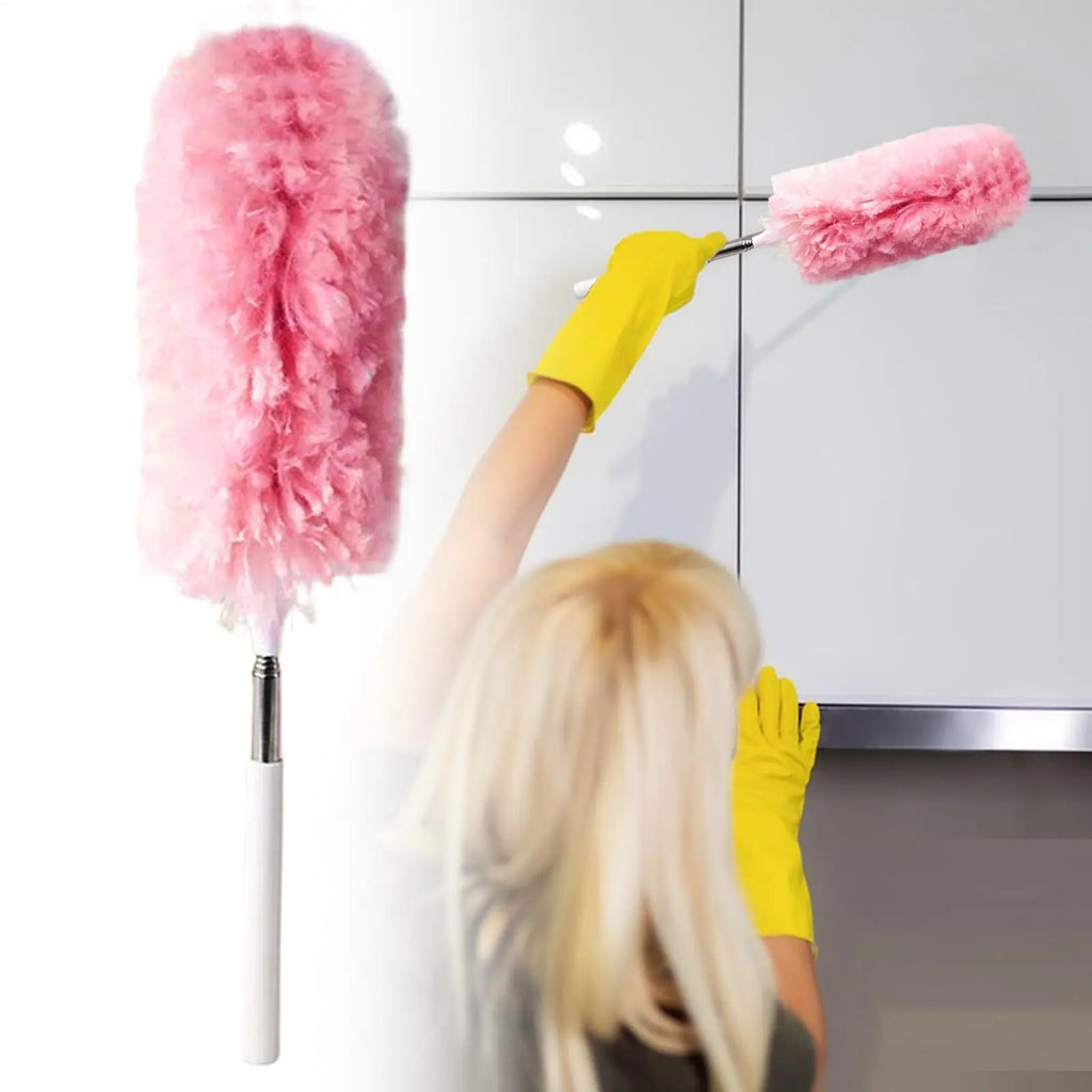 Heavy Duty Duster Extendable Heavy-Duty Cleaning Brush Reusable Mop Portable for Barber Pet Dorm Floor Computer Home Car Ceiling Zpaxo