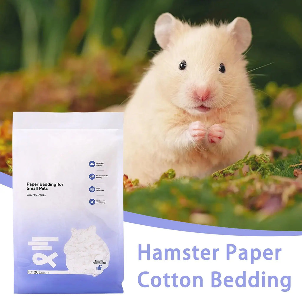 Small Pet Bedding Hamster Paper Cotton Odor Control Water Absorption