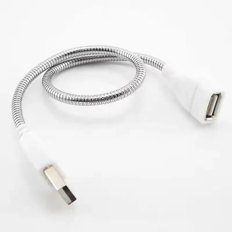 USB Desk Lamp Power Cable Extension Cord Flexible Metal Hose Zpaxo