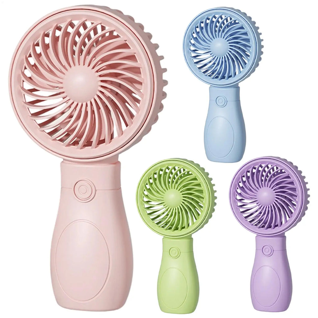 Mini Fan Handheld Low Noise 3 Speed Adjustable Cooler Portable Small