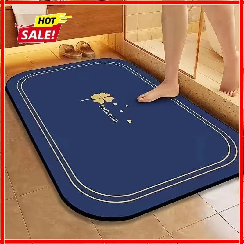 Diatomite Bath Mat – Quick-Dry Non-Slip Super Absorbent Diatomite Bath Mat Zpaxo
