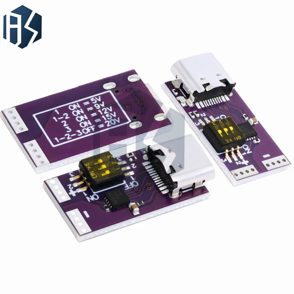 100W USB Type-c PD Decoy Trigger Module 5V 9V 12V 15V 20V Fixed Zpaxo