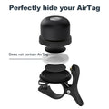 Bicycle Bell For Air Tag GPS Tracker Under Bike Bell Holder Bicycle Brass Bell For AirTag Case Anti-Theft Waterproof Bike Mount Zpaxo Black