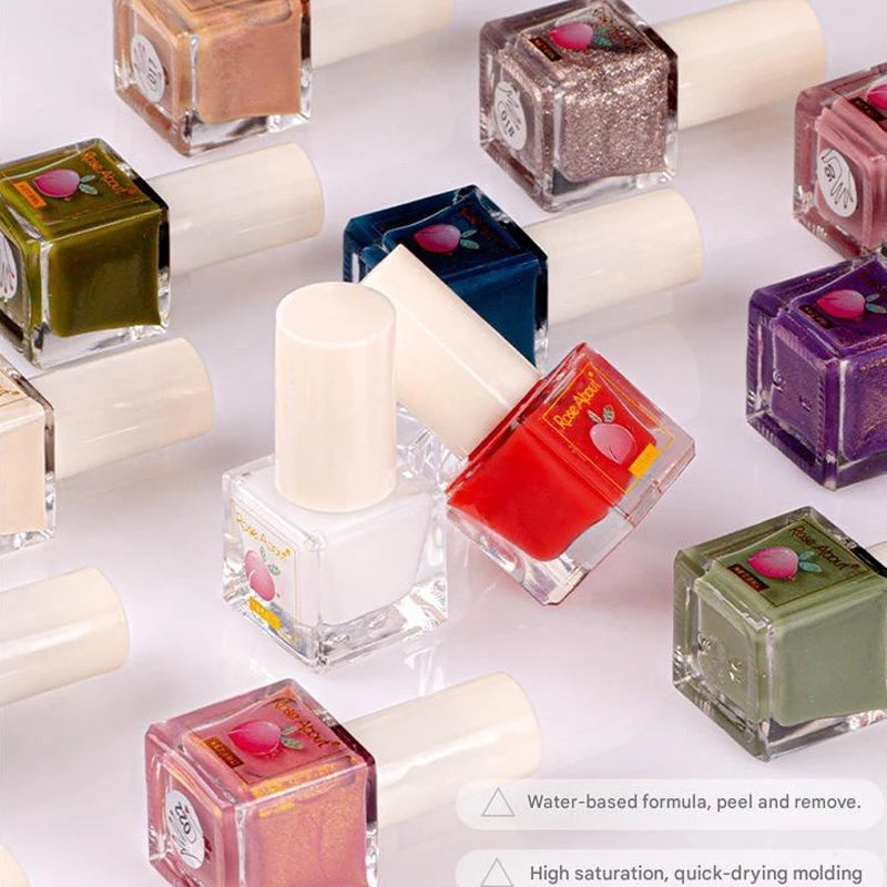 Water-based Peel-off Nail Polish No UV Lamp Needed Long-lasting Zpaxo