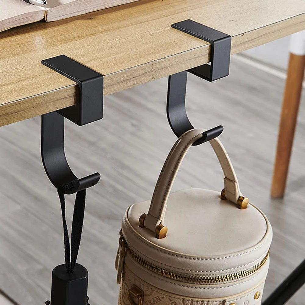 Portable Bag Hook With Anti-Slip Design Removable Side for Table Desk Bag Hanger for School Office Desktop Zpaxo