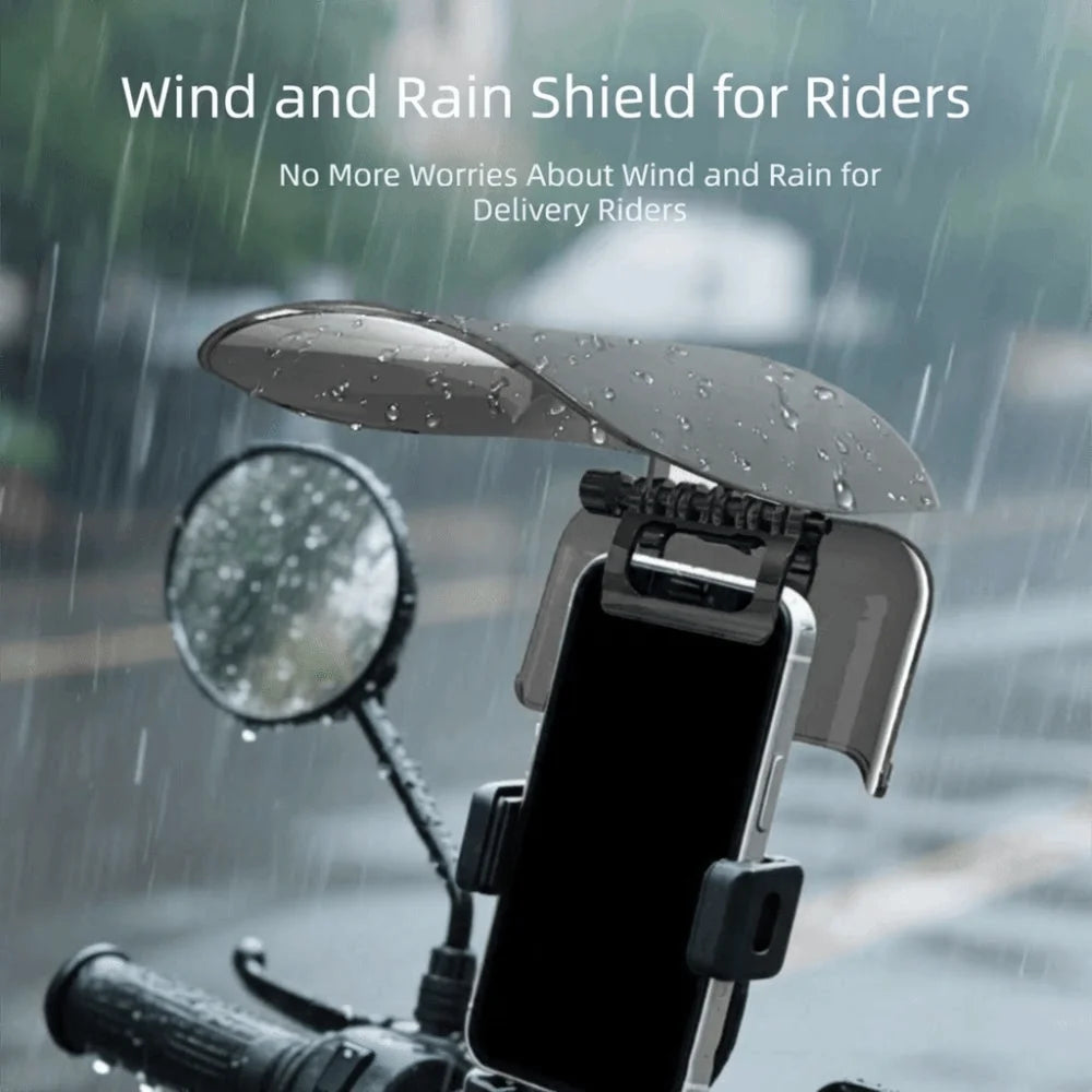 Adjustable Angle Sun Hat Phone Mount Shade Rainproof Clip Mobile Zpaxo