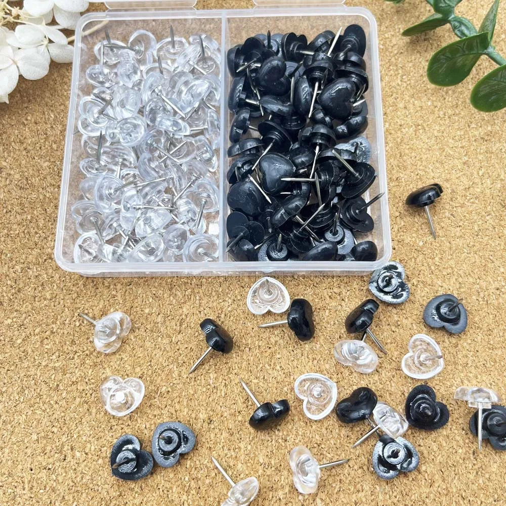 Heart Push Pins, 100 Pcs Decorative Push Pins for Cork Board Cute Thumb Tacks for Bulletin Board Photo Wall Picture Maps Posters Zpaxo
