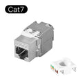Cat7 CAT6A STP Shielded RJ45 Keystone Jack Zinc Alloy Adapter RJ45 Keystone Jack Zpaxo CAT7 shield