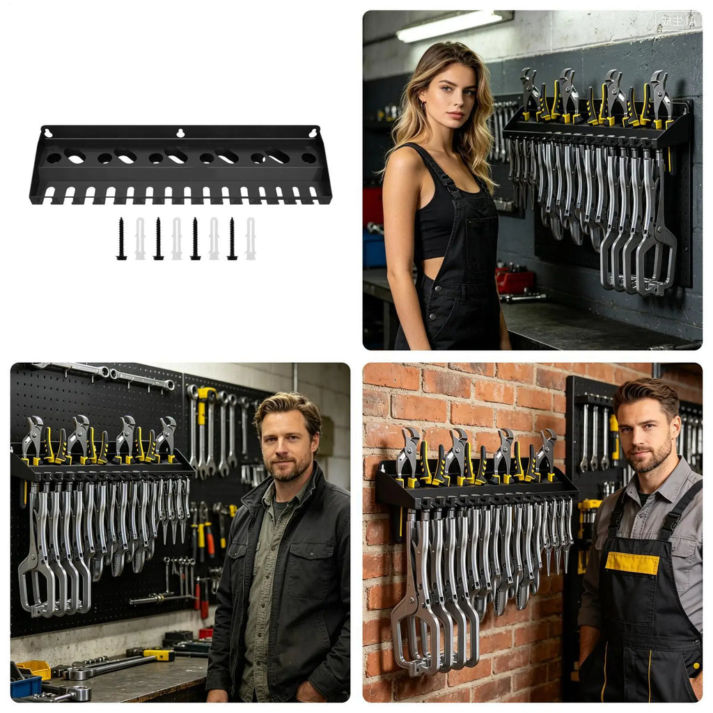 Garage Tool Organizer Pliers Holder Rack Wall Storage Garden Backyard
