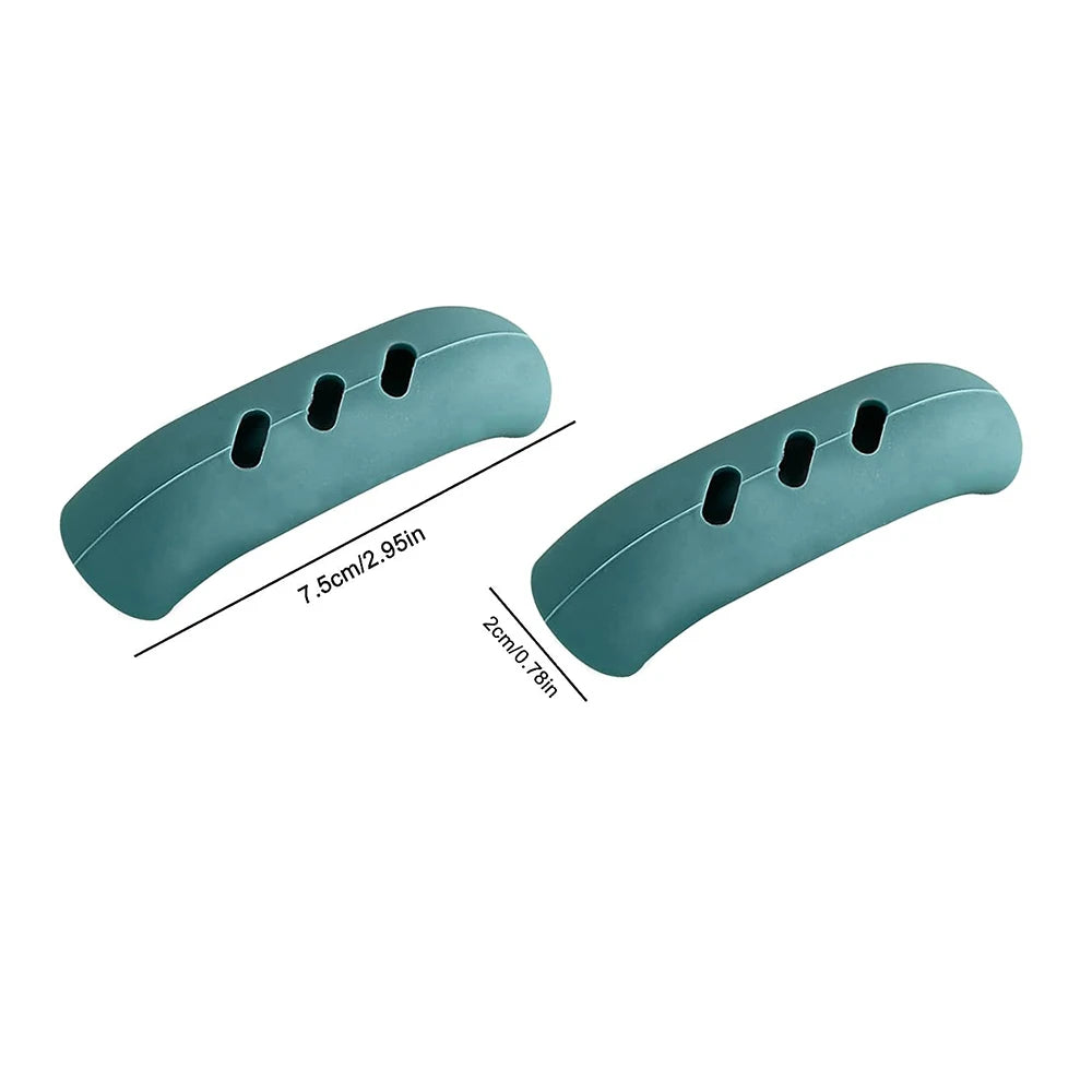 2Pcs Silicone Pan Handle Cover Heat Insulation Assist Handle Holder Grip Sleeve Kitchen Gadgets Zpaxo Green
