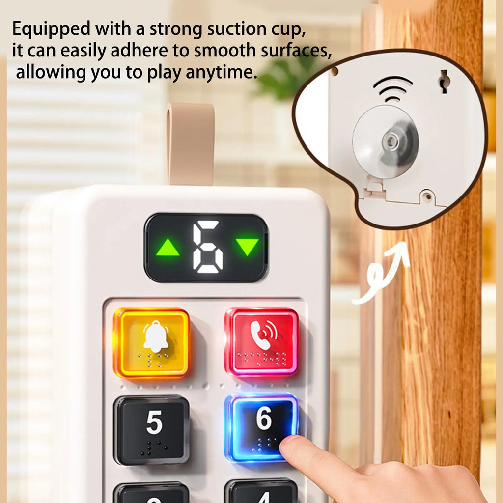 Elevator Toys For Kids Educational Button Sensory Board With Light Sound Numbers Elevator Activity Panel For Kids Boys Girls Zpaxo