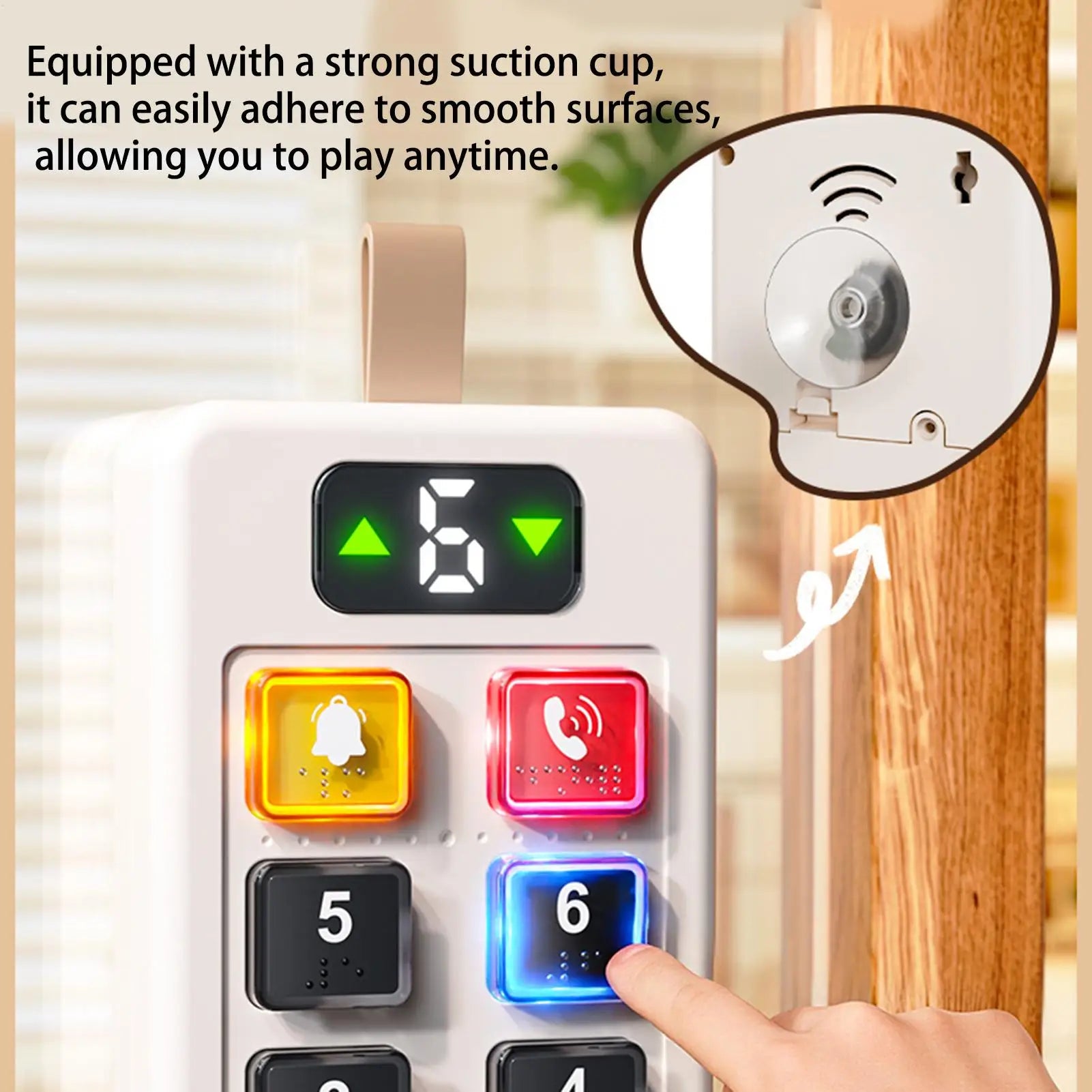 Elevator Toys For Kids Educational Button Sensory Board With Light Sound Numbers Elevator Activity Panel For Kids Boys Girls Zpaxo