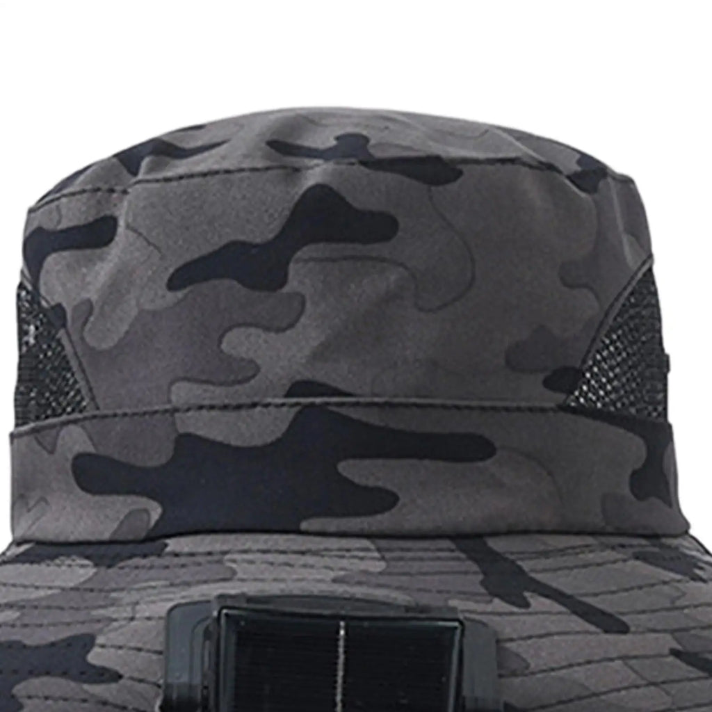 Solar Fan Fishing Hat – UV Protection Wide Brim Cooling Cap Solar Fan Outdoor Hat Zpaxo