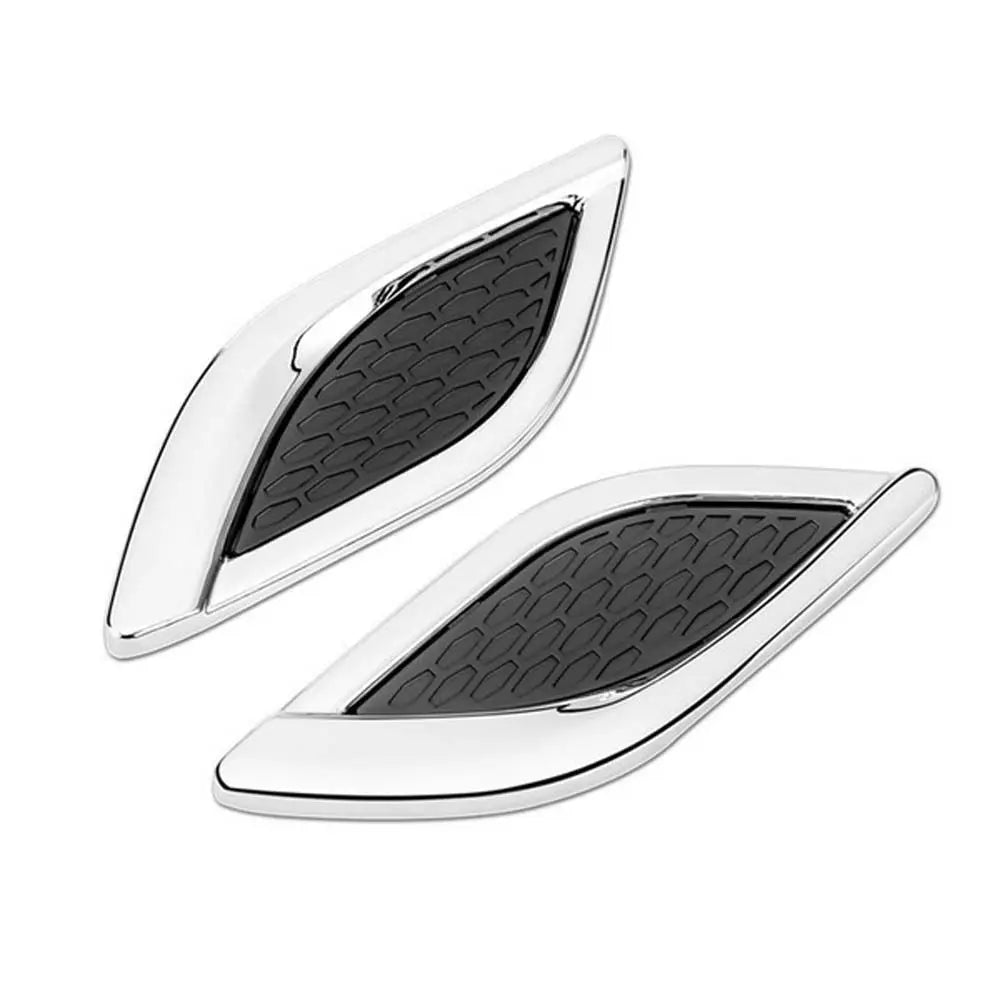 Universal 3D Car Sticker Fake Side Outlet Hood Modified Accessories Zpaxo silver