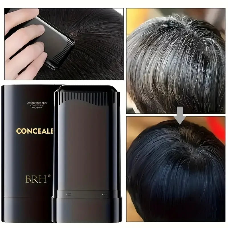 Portable Hair Dye Stick Quick Gray Cover Smear Brush Waterproof Zpaxo