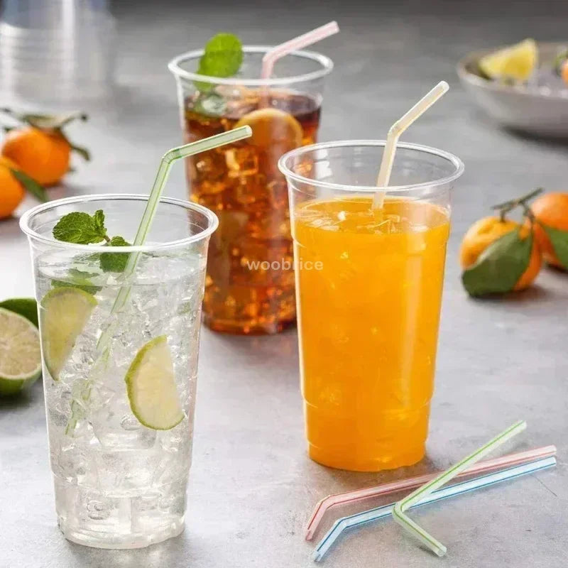 Multicolor Plastic Pipes Drinking Straws Cola Straws Bar Party Wedding Kitchen Pajitas Cocktail Straw Wholesale Tool Zpaxo