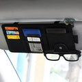 PU Leather Car Sun Visor Organizer – Multi-Pocket Holder Car Visor Organizer Zpaxo Black