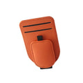 Sunglass Holder Car Sun Visor Magnetic Leather Vehicle Eyeglass Zpaxo Orange