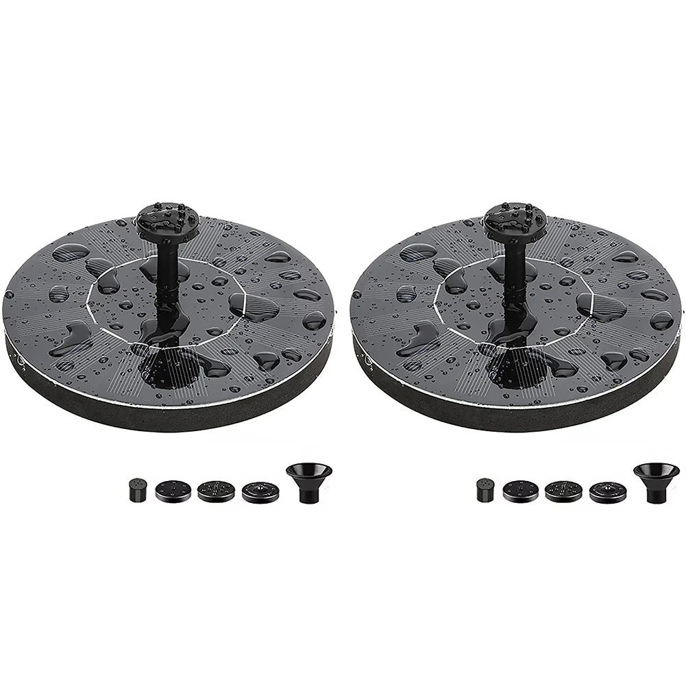 1W Free Standing Floating Birdbath Water Pumps with 6 Nozzles Solar Floating Water Fountain Pump for Garden Ponds Pool Fish Tank Zpaxo