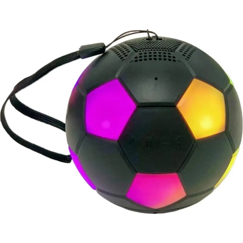 Football-Shaped RGB Bluetooth Speaker – 360° Surround Sound Portable Bluetooth Speaker Zpaxo black