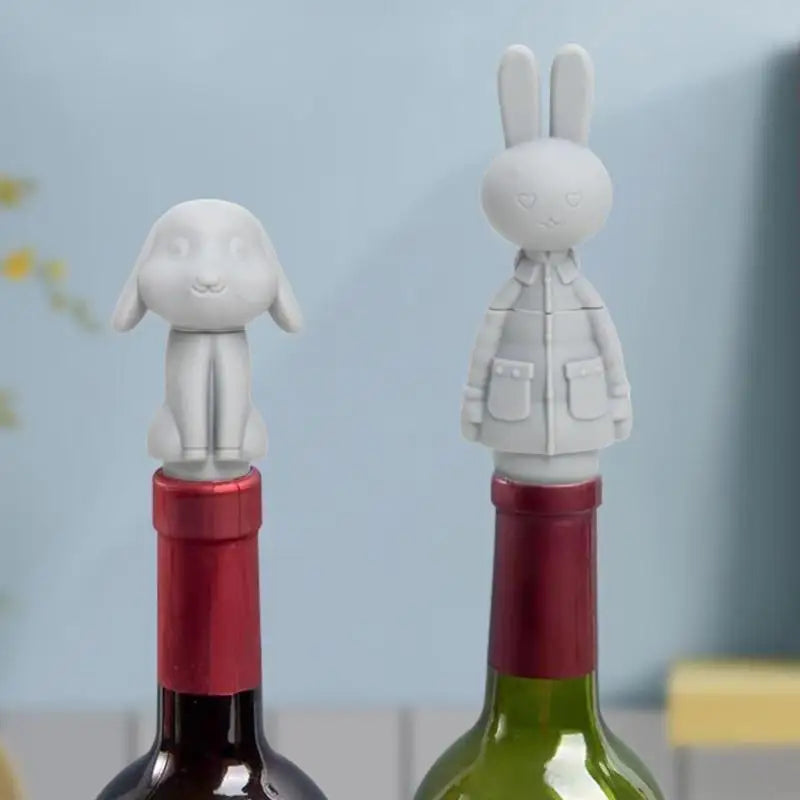 Silicone Red Wine Stopper Excellent Sealing Cartoon Animal Bottle Plug