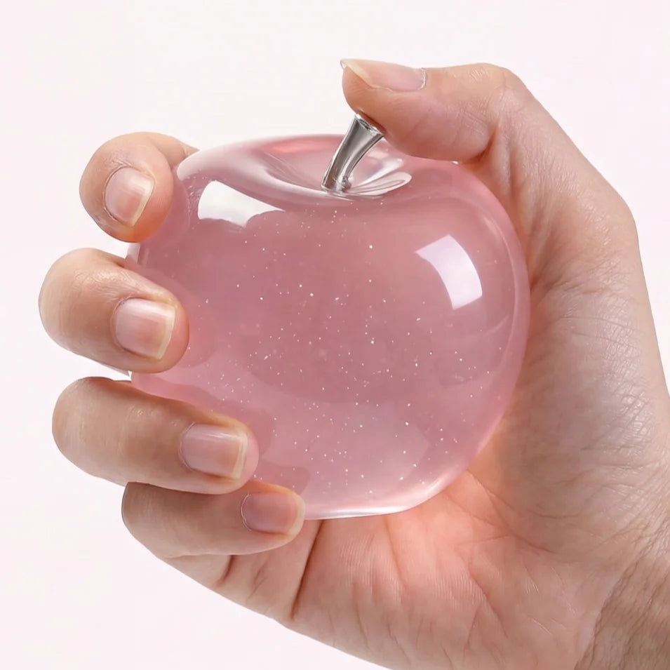 Squishy Pink Apple Stress Ball Fidget Sensory Toy – Kids & Adults Squishy Stress Ball Zpaxo